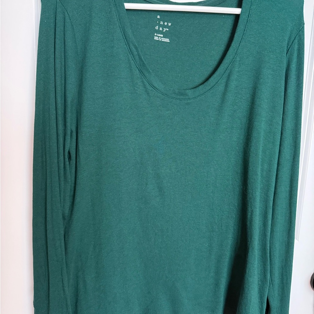 A New Day Green Long Sleeve Tee